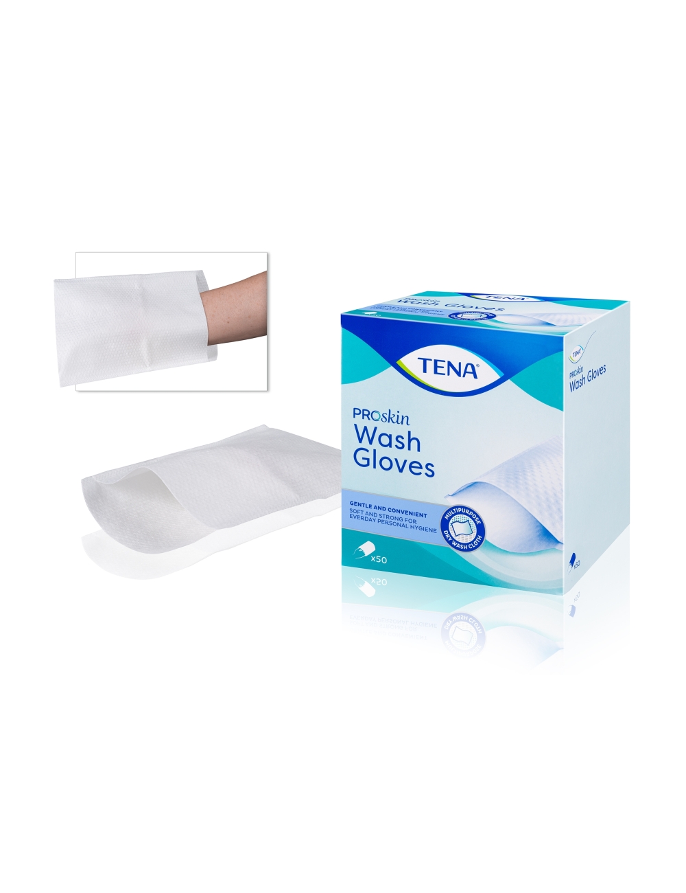 GANTS HYGIENE A USAGE UNIQUE SEC SOFT AND STRONG PROSKIN TENA (x50)