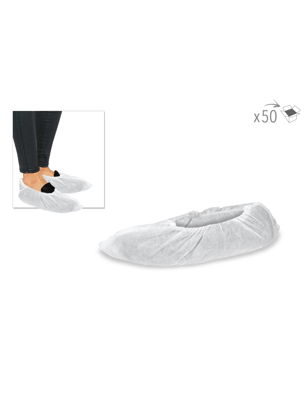 PROTECTIONS - LCH - COUVRE CHAUSSURE BLANC (x50)